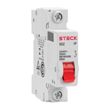 Imagem de Disjuntor Steck SDZD61C40 - DIN 1P 40A Curva C 6kA Branco CEMIG