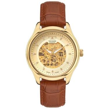 Imagem de Relógio Technos Automatico Masculino Skeleton Dourado - 8N24AQ/0X