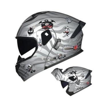 Imagem de ORZ-103 NOVA motocicleta modular flip capacete material ABS lente dupl