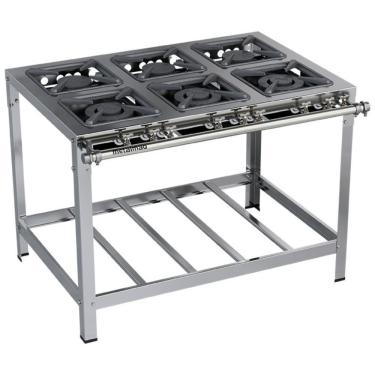 Imagem de Fogão Industrial Stori Premium 6 Bocas 30x30 M15 Aço Inox 430 Metalmaq