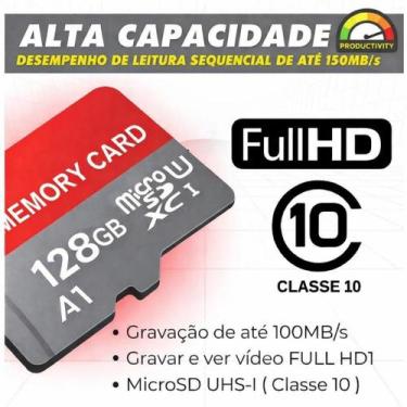 Imagem de Cartão De Memória para Celular MicroSD Classe 10 128GB 256GB 512GB 1TB