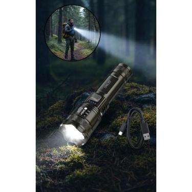 Imagem de Lanterna Tática LED Potente Zoom 1KM Brilho Intenso Resisten - Congrat