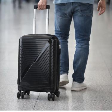 Imagem de Mala De Bordo 10kg Viagem Zíper Expansível Em Polipropileno Rodinhas 360o Tsa - Rocha -...