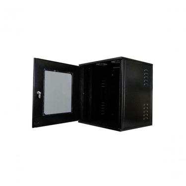 Imagem de Mini Rack 19 12U X 470mm para Organização de Equipamentos com Passagem de Cabos Preto Maxn