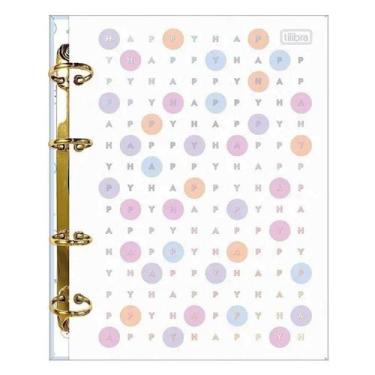 Imagem de Fichário Caderno Argolado Happy 160 Folhas - Tilibra - Tendtudo