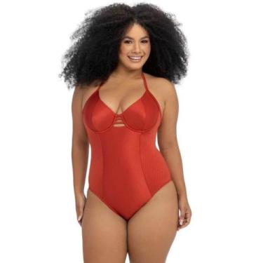 Imagem de Maiô Meia Taça Banho de Mar 623513 Vermelho, 46, Vermelho