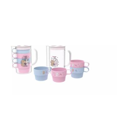 Imagem de Conjunto de jarra e 4 xícaras mikko cammy and latte miniso