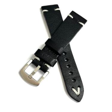 Imagem de Pulseira relógio Couro Grossa Vintage Pesponto Claro.LC113 - Marcofox,