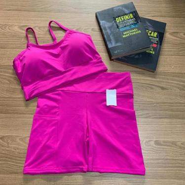Imagem de Conjunto inathan short com bolso - Sem marca, Pink, Unico do 36 ao 42