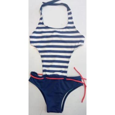 Imagem de Maiô Infantil Engana Mamãe - Aqua Lake, Marinho, Vermelho, 10 anos
