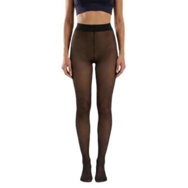 Imagem de Meia-Calça Térmica Peluciada Para Inverno Feminina Forrada Alta Elasti