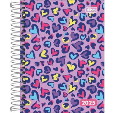 Imagem de Agenda Espiral 2025 D+ Feminina M4 C/ 176 Folhas - TILIBRA, CORAÇÕES