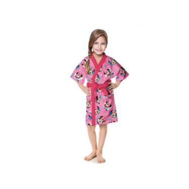 Imagem de Roupão Infantil Lepper Minnie Feminino Rosa