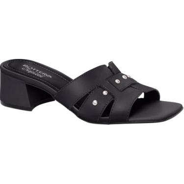 Imagem de Tamanco feminino bottero 356717 salto bloco baixo 5 cm em couro entrad