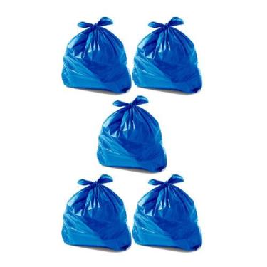 Imagem de Saco De Lixo Azul 20l Pacote Com 100 Kit 5 - Redomma