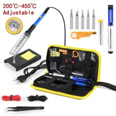 Imagem de Kit Estação De Solda Elétrico Portátil Com 15 Peças 60w Voltagem:110V 