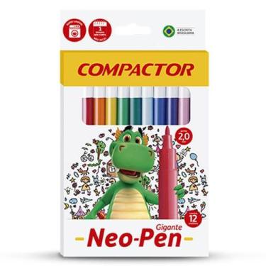 Imagem de Canetinha Hidrocor Neo Pen Gigante - 12 Cores - Compactor UNICA