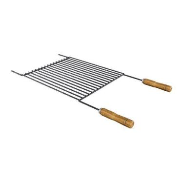 Imagem de Grelha Para Churrasco Esmaltada Barra Redonda 80x40 Cm - QUALINOX