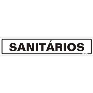 Imagem de Placa de Poliestireno Autoadesiva 5x25cm Sanitários 200 Bj Sinalize Pl