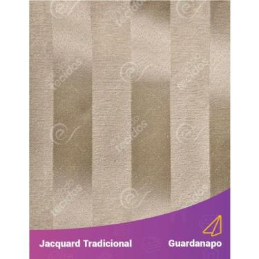 Imagem de Guardanapo em Tecido Jacquard Bege Escuro (Fendi) Listrado Tradicional
