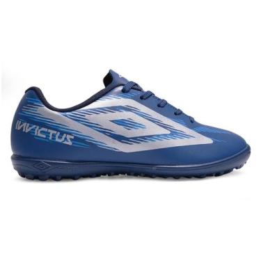 Imagem de Chuteira Society Umbro Invictus Jr, 36, Azul, Cinza
