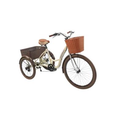 Imagem de Triciclo deluxe premium - creme com marrom - Dream Bike