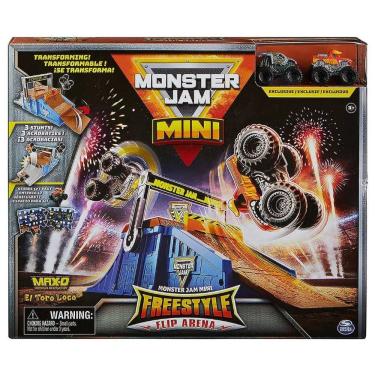 Imagem de Playset Flip Arena Mini Max-d e El Toro Loco 3 Acrobácias Épicas com Espaço para Armazenar 12 mini-veículos Amarelo