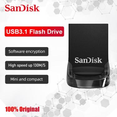 Imagem de Sandisk original usb 3.1 pen drive ultra super mini pen drive 16 gb 32 gb 64 gb 128 gb memória vara