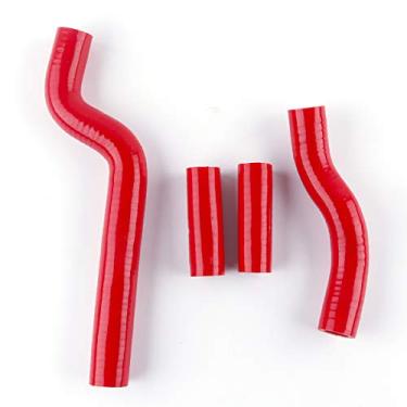 Imagem de LUXERAD Tubo de refrigeração de 3 camadas de 4,5 mm de desempenho de silicone para Yamaha YZ250 YZ 250 2005-2008 (vermelho)