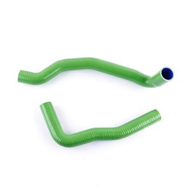 Imagem de LUXERAD Mangueira de radiador de silicone de desempenho de 3 camadas 4,5 mm para Toyota Mark II JZX100 Chaser Cresta 1JZ-GTE 1JZGTE 96-00 (verde)