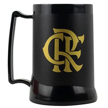 Imagem de Caneca Preta Gel Isolante Térmico 400ml - Flamengo