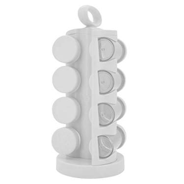 Imagem de Organizador de Temperos 8 Peças, SF1827B, Branco/Transparente, Mimo Style