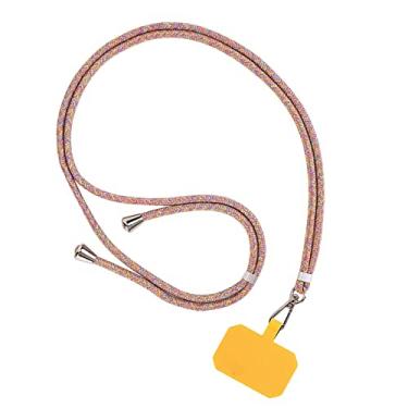Imagem de Kesoto Cordão De Smartphone Ajustável Removível E Alça De Pescoço De Telefone Com Patch De Telefone, Amarelo Arco Íris Amarelo