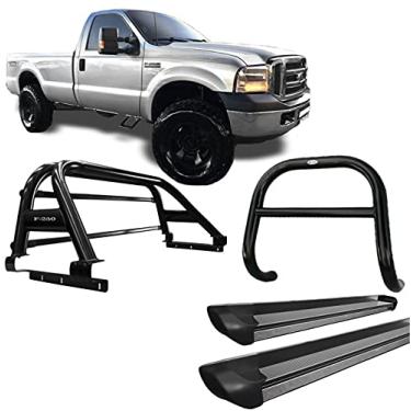 Imagem de Kit quebra mato+Estribo Pers +Santo Ant F250 C/Simples PRETO