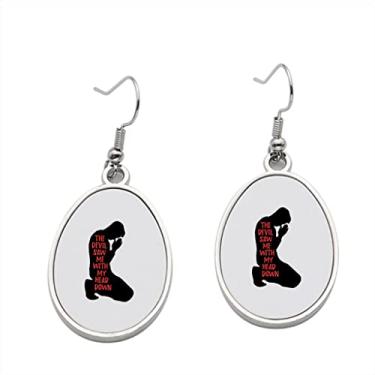 Imagem de Brinco The Devil Saw me with my head Down - Brincos pendentes para meninas - Presente de festa de aniversário dos namorados, Metal, Sem pedras preciosas