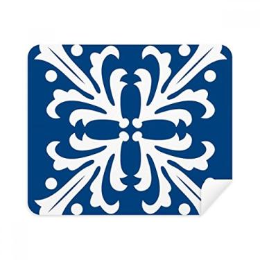 Imagem de Pano de limpeza de ilustração azul Talavera com estampa floral 2 peças de tecido de camurça