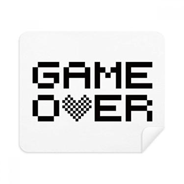 Imagem de Pano de limpeza de tela cinza preto Game Over Pixel 2 peças de tecido de camurça