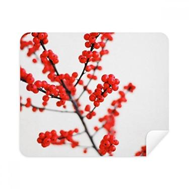 Imagem de Pano de limpeza de imagem de galho vermelho temperado, 2 peças, tecido de camurça
