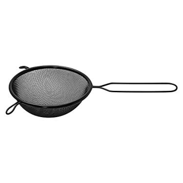 Imagem de Mimo Style Peneira 14cm Com Suporte Para Acomodação em Panelas e Travessas, Suporta Altas e Baixas Temperaturas, Inox Resistente, Flexível, Fácil Manuseio, Simples de Limpar. Cor Preta, AP14X