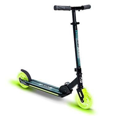 Imagem de Yvolution Scooter infantil dobrável neon flash com luzes RGB | Scooter de chute com luzes dinâmicas para crianças a partir de 5 anos, multicolorido