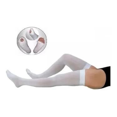 Imagem de Meia Compressiva 7/8 Varimed Suave Compressão Branca 18 Mmhg (M)