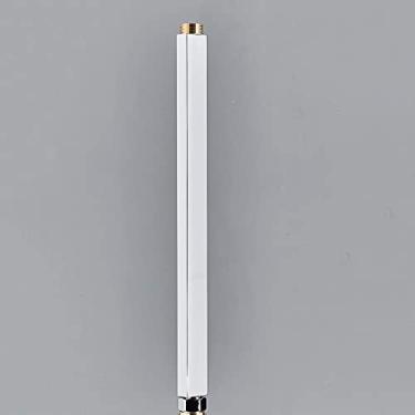 Imagem de 1pcs Tubo de extensão preto de 40CM para torneira de chuveiro extra estender tubo ouro branco cor universal interface estender tubos, cromado, 40cm