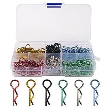 Imagem de Vgoohobby 180 peças clipes de corpo RC de aço inoxidável grampos de corpo pinos R universal compatível com Traxxas HPI Redcat Axial HSP RC4WD 1/10 1/12 RC carrinho de carro caminhão Off Road Buggy