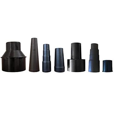 Imagem de Redutor de cone coletor de poeira de 10 cm a 6 cm mais 6 adaptadores de mangueira a vácuo para 3,8 cm a 4,4 cm. Inclui 2 adaptadores de aspirador de pó da Shop, 2 1/2 - 1 1/4 e 2 1/2 - 3,8 cm e 1 redutor de borracha