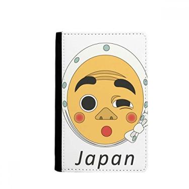 Imagem de Porta-passaporte tradicional japonês engraçado com cabeça de cara Notecase Burse capa carteira porta-cartão, Multicolor