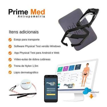 Imagem de Adipometro Clinico Prime Med Neo Plus Preto Com Software Web