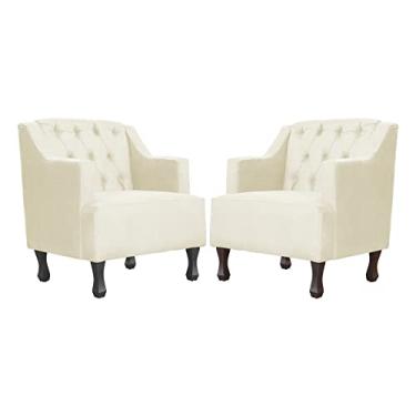 Imagem de Kit 02 poltronas Genesis Luxo Suede Cores - DS Estofados