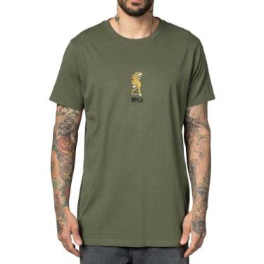 Imagem de Camiseta Rvca Lost Paradise Tiger Verde Militar