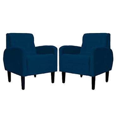 Imagem de Kit 02 Poltronas Luiza Para Escritório Suede Cores - DS Estofados