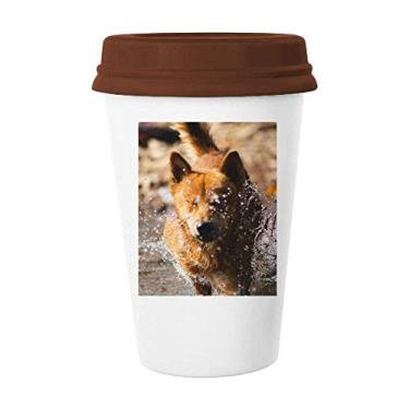 Imagem de Caneca de cerâmica japonesa para fotografia de animal fofa caneca de café copo de cerâmica